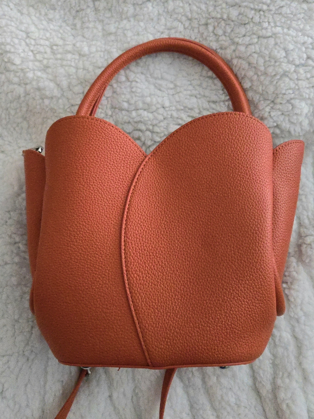 Melie Bianco Orange Tulip Top-Handle Bag